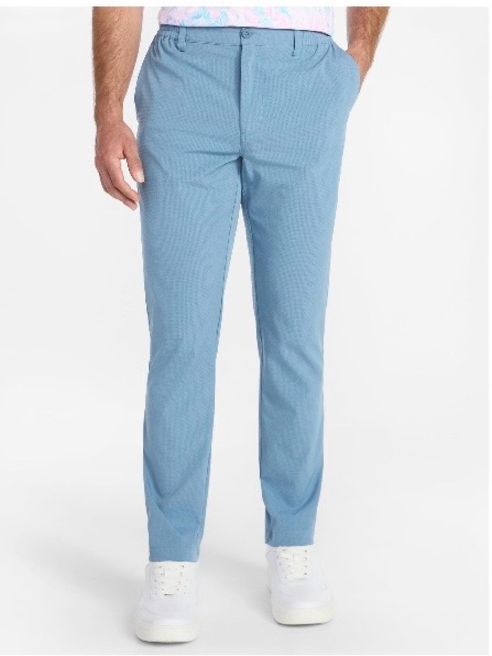 Birdie Bound Men's Lightweight Blue Athletic Tapered Golf Pants Size M